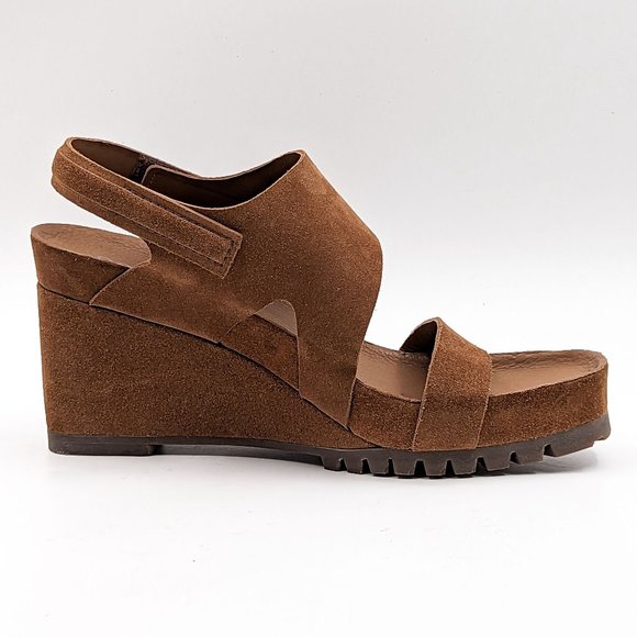 Pedro Garcia Wmn Jouri Platform Brown Suede Lug Wedge Sandals sz 11.5US 42EUR - Picture 8 of 11